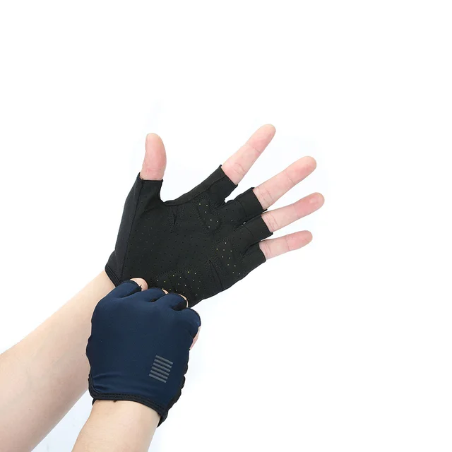 New Men's Half Finger Gloves For Mountain Bike Riding Dark Blue - Shop at LoveMi