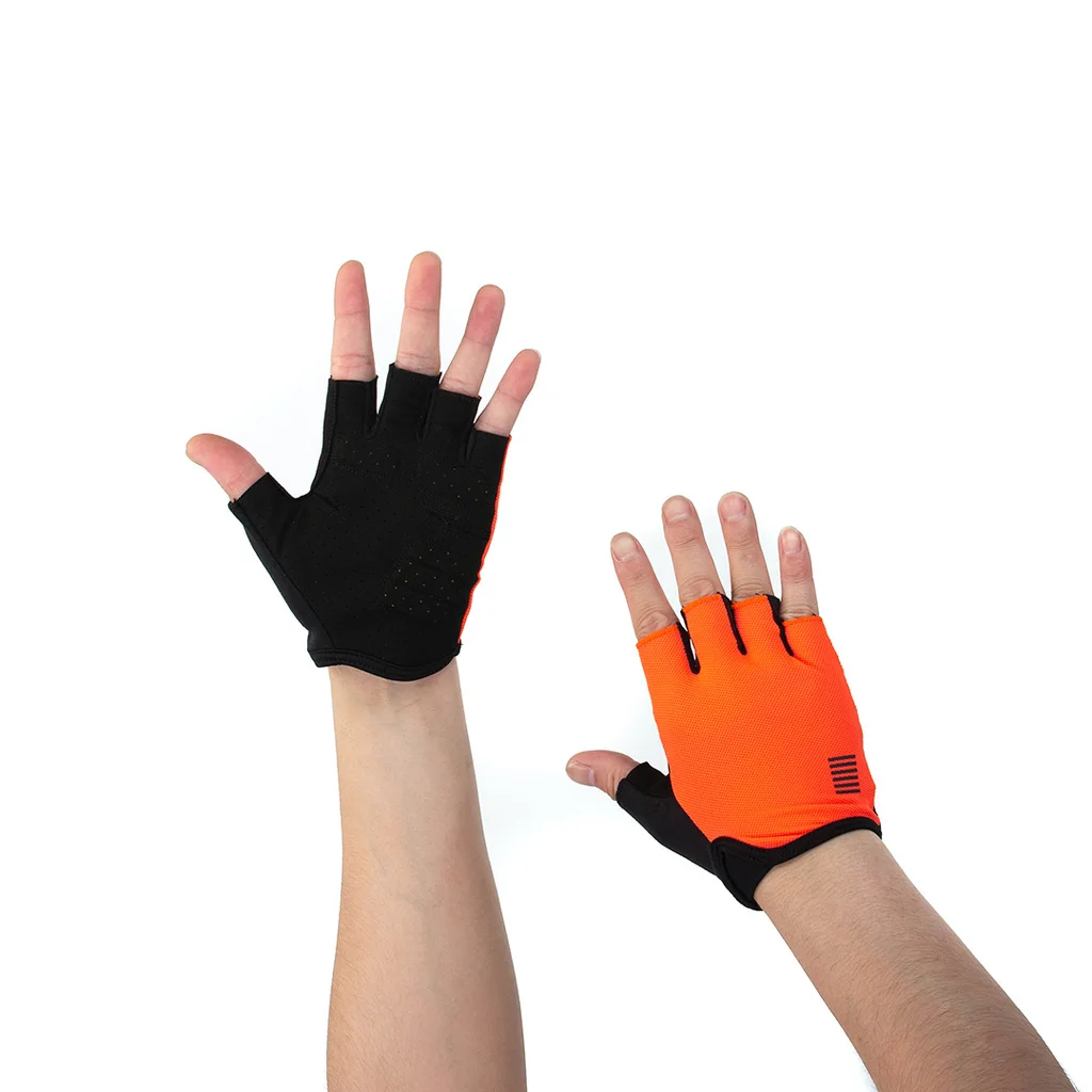 New Men's Half Finger Gloves For Mountain Bike Riding - Orange