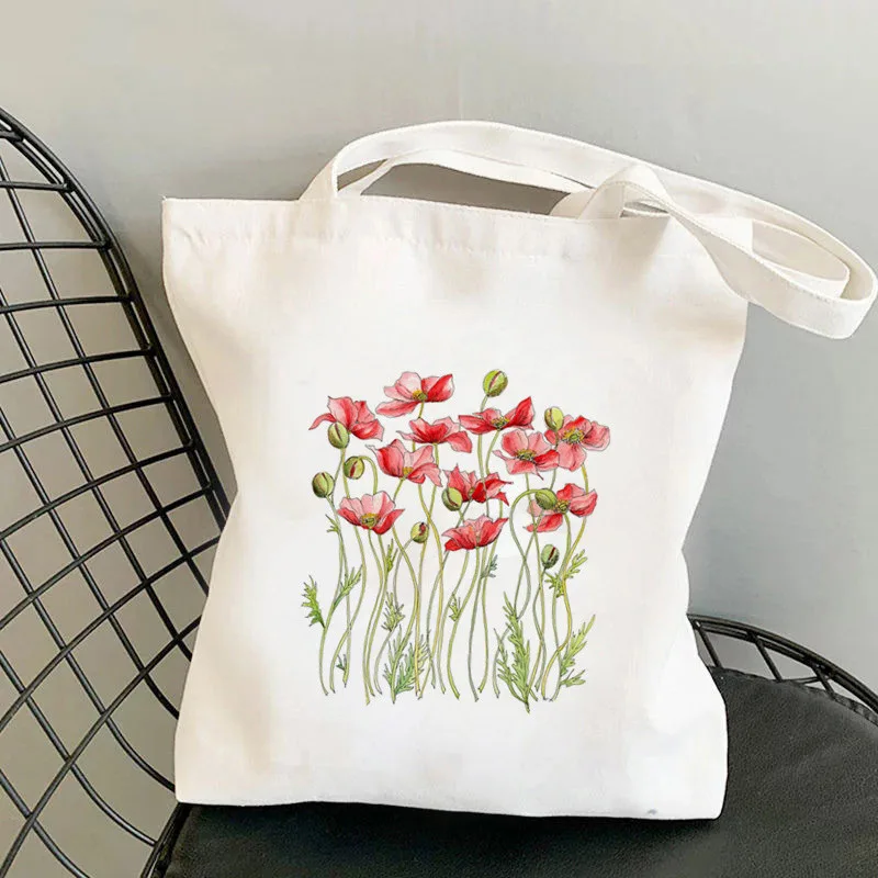 Women's Fashion Canvas One Shoulder Tote Shopping Bag - Shop at LoveMi