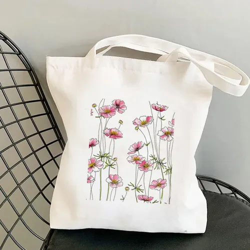 Women's Fashion Canvas One Shoulder Tote Shopping Bag V - Shop at LoveMi