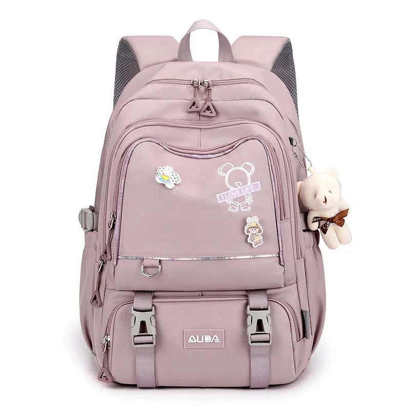 Girls' Large Capacity Student Backpack - Purple - View 1