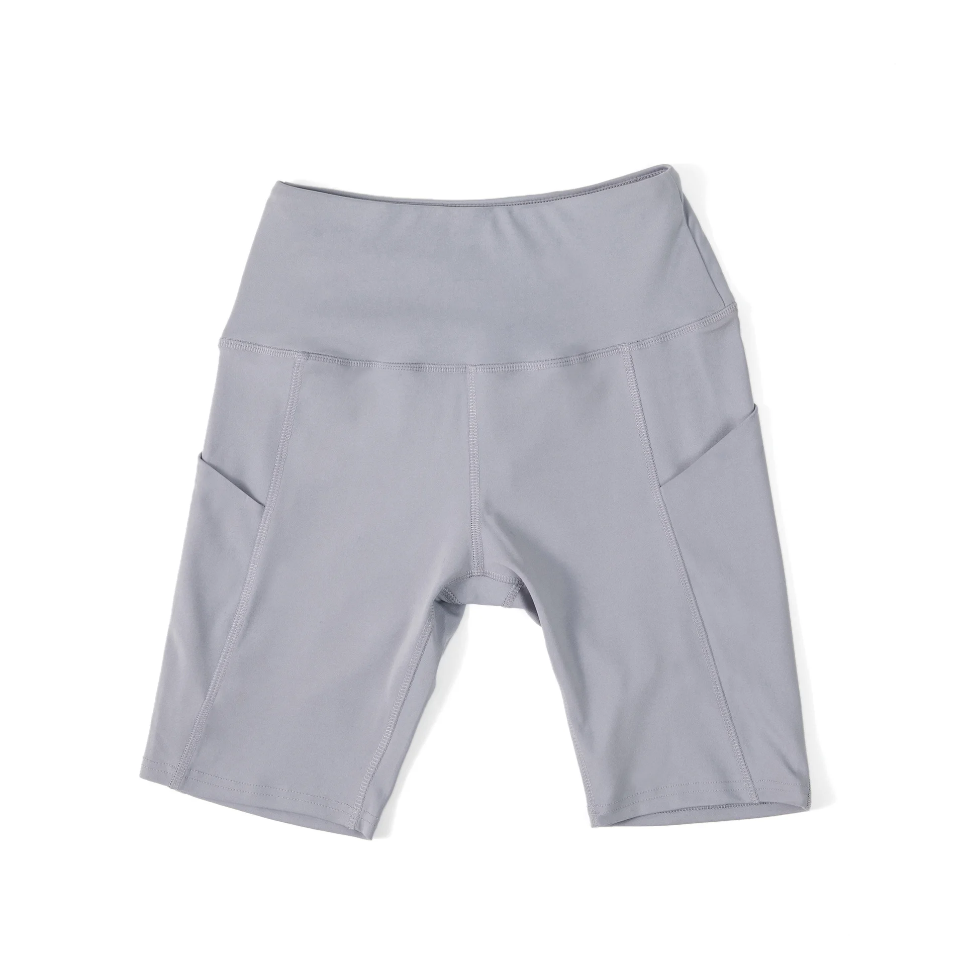 Large Size High Waist European And American Fitness Pants - Light Grey