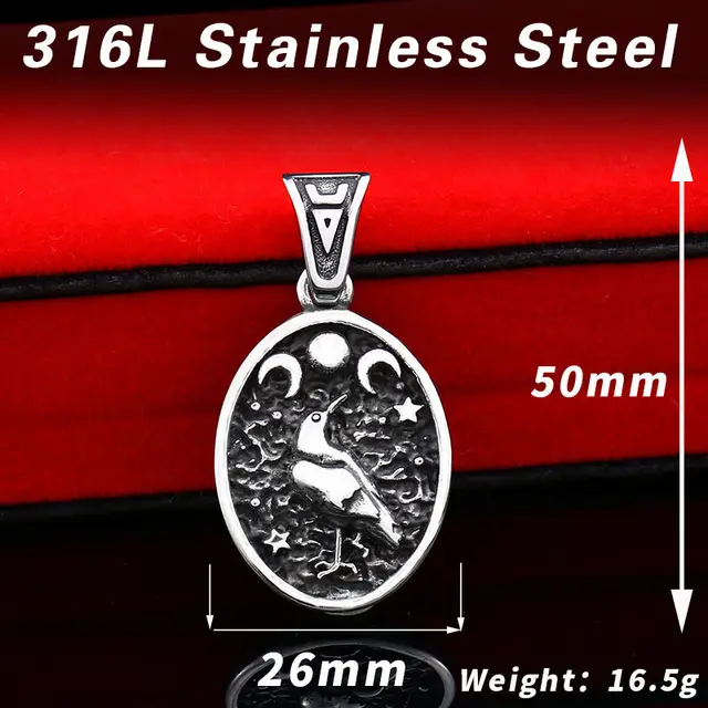 Simple Moon Animal Titanium Steel Pendant - Single Pendant