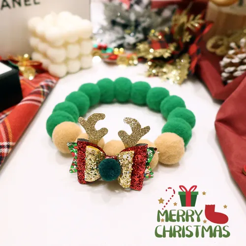 Cat Christmas Collar Scarf Halter Neck Decoration Bow Tie Elk - Shop at LoveMi