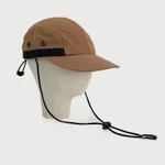 Women's Sunscreen Shade Black Drawstring Baseball Hat - Khaki