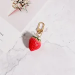 Cute Simulation Small Strawberry Roasted Sweet Potato Keychain - A261