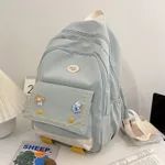 Women's Fashion Casual Cute Cartoon School Bag - Green