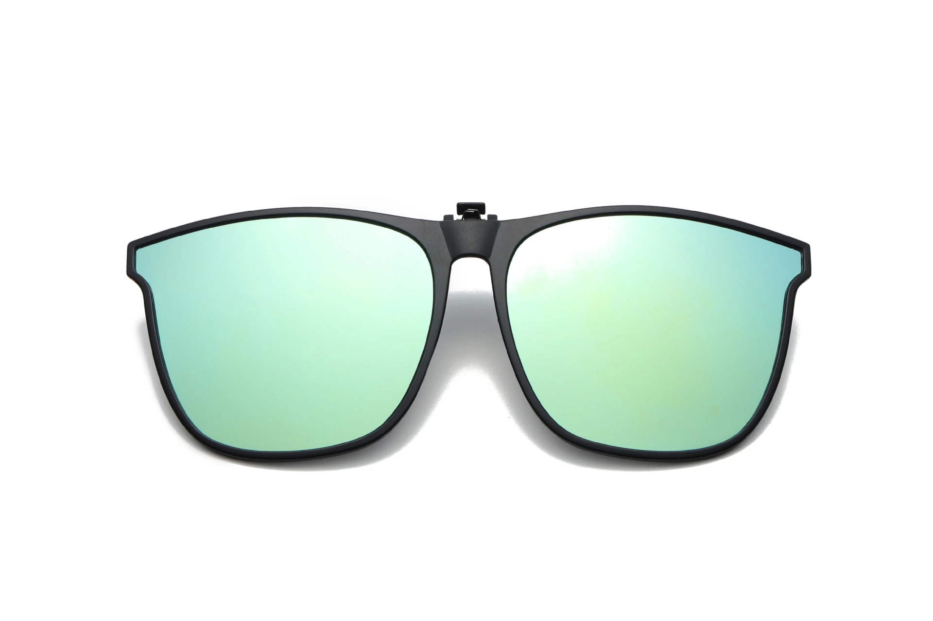 Round Big Face Polarized Clip Grey Sunglasses - Gold Rove