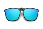 Round Big Face Polarized Clip Grey Sunglasses - Green Rove