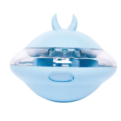 New Pet Supplies Rubber Flying Saucer Leaking Ball Toy Blue - Shop at LoveMi