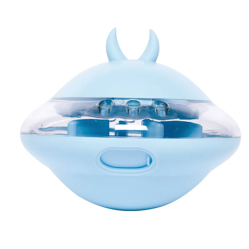 New Pet Supplies Rubber Flying Saucer Leaking Ball Toy Blue - Shop at LoveMi