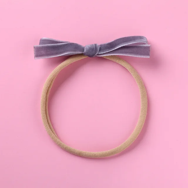 Nylon Hair Cord Soft Flannel Bow Hair Tie Style1 - Shop at LoveMi