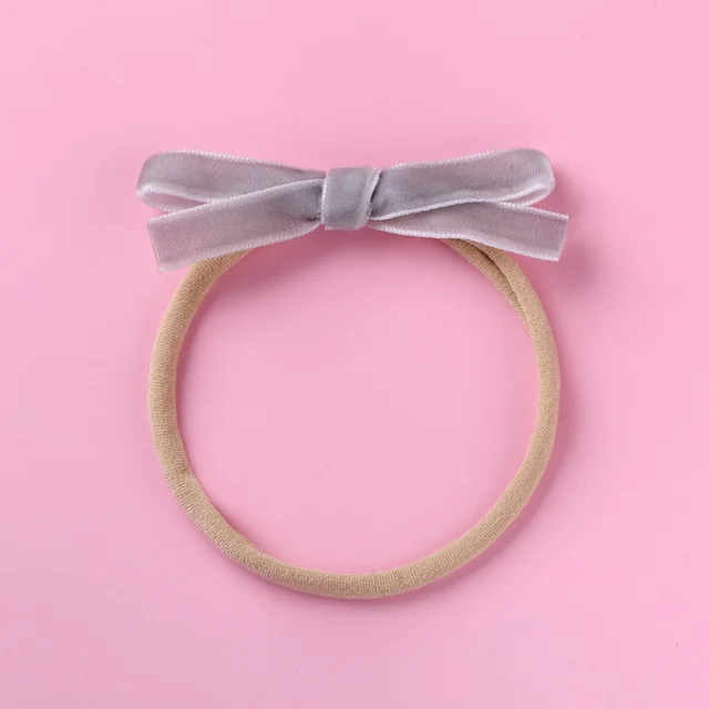 Nylon Hair Cord Soft Flannel Bow Hair Tie Style5 - Shop at LoveMi