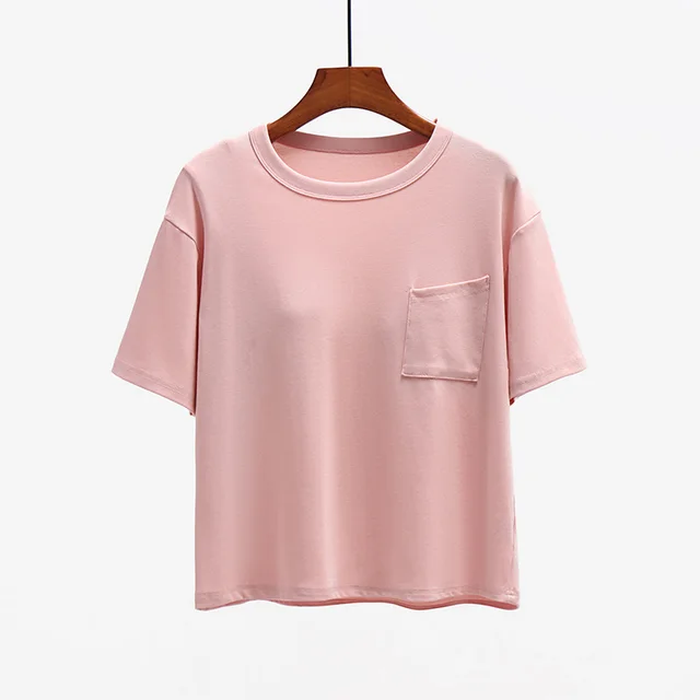Summer Thin Casual Outer Tops Loose Homewear Pink - Shop at LoveMi
