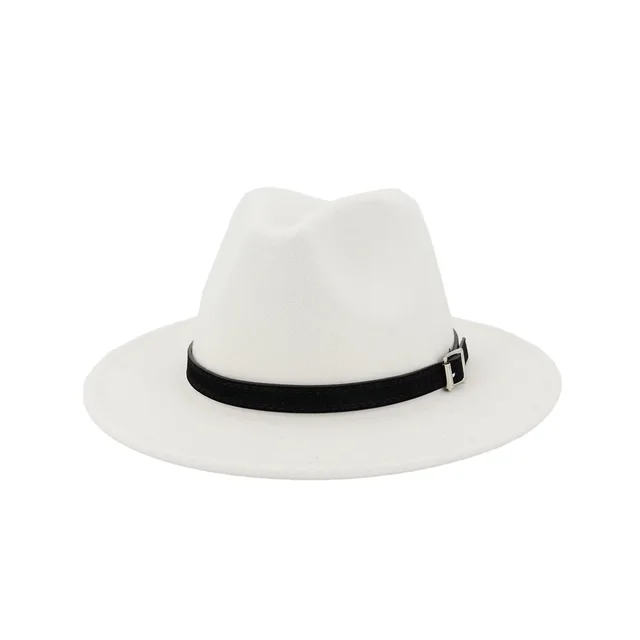 Women's Autumn And Winter Classic Jazz Hat Woolen Hat White - Shop at LoveMi