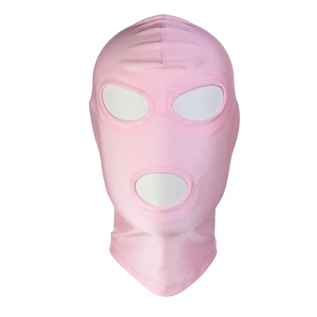 Elastic Fabric Headgear Elastic Breathable Outdoor Role Play Props All inclusive Windproof Pink 3Holes - Shop at LoveMi