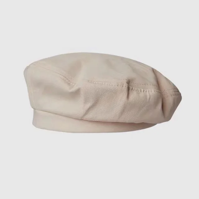 Korean Version Solid Color Versatile Cute Painter Hat White - Shop at LoveMi