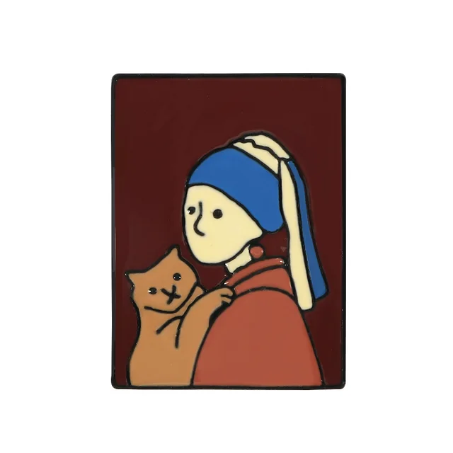 Personalized Abstract Art Oil Painting Brooch 2Style - Shop at LoveMi