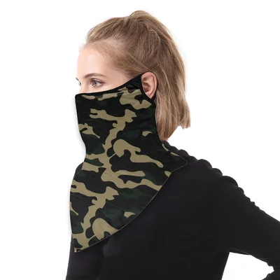 Outdoor Riding Ear Digital Printing Triangle Scarf Qx06Style - Shop at LoveMi