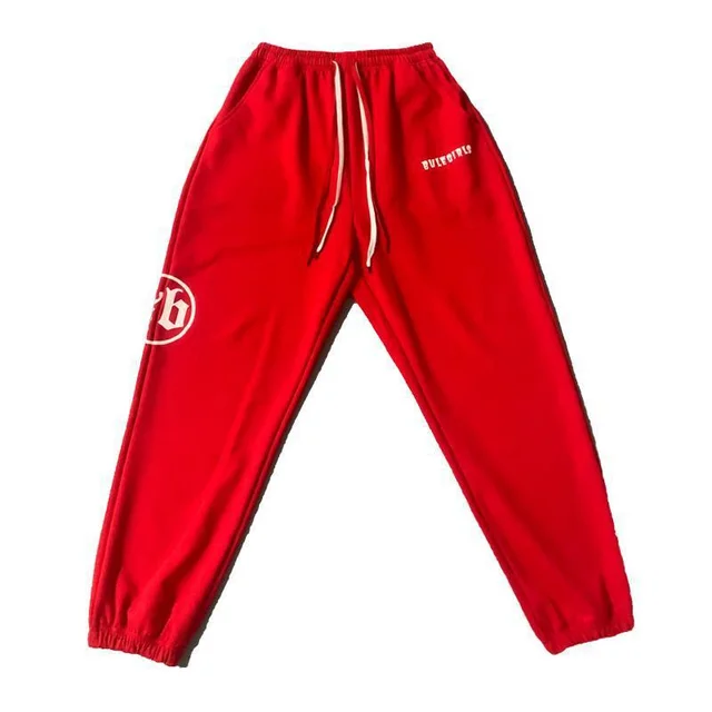 Women's Printed Jazz Hip-hop Sweatpants - Red