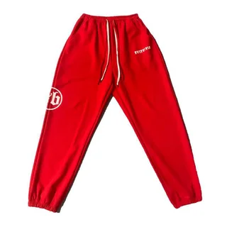 Women's Printed Jazz Hip-hop Sweatpants - Red