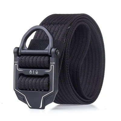New Military Fan Outdoor Tactics Belt Men's Multi functional Waist Seal Training Nylon Canvas Special Forces Belt Black - Shop at LoveMi