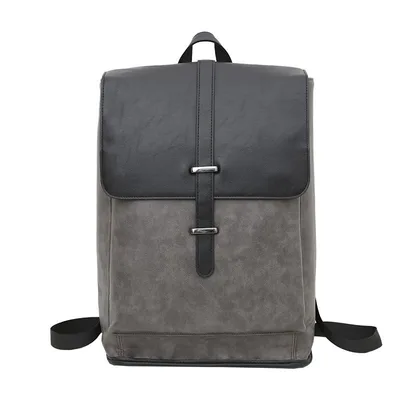 Shoulder Men's And Women's College Students' Schoolbags Niche Leisure Grey - Shop at LoveMi