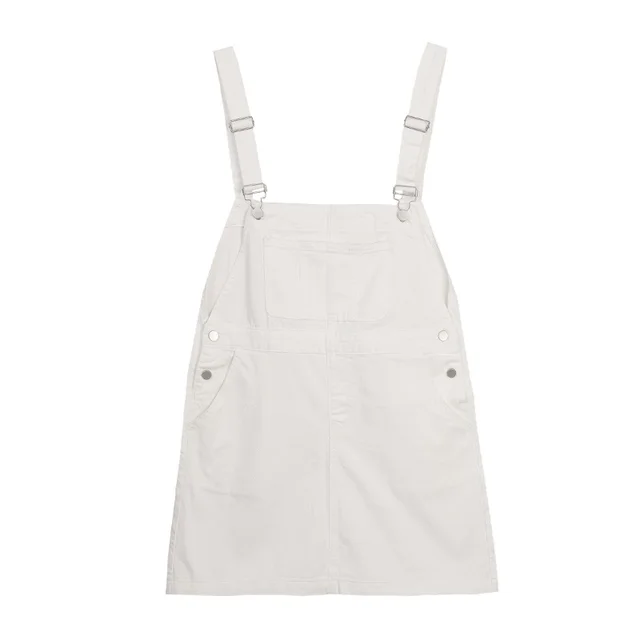 Age reducing Handsome Loose Denim Skirt White - Shop at LoveMi