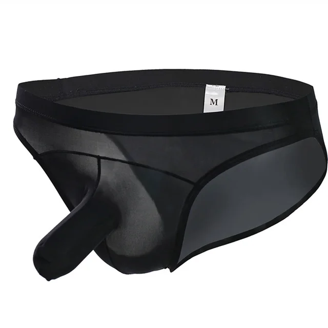 Elephant Nose Men's Underwear Ice Silk Bullet Triangle Black - Shop at LoveMi