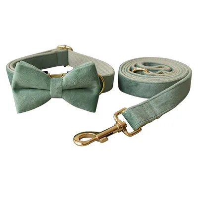 Mint Green Dog Collar Leash Bow Set - Shop at LoveMi