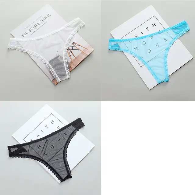 Ladies Fashion Full Transparent Panties T Line Threepiece Set A - Shop at LoveMi