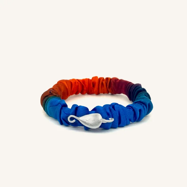 Silk Hair Tie Romantic French Seamless Sun And Twilight - Shop at LoveMi