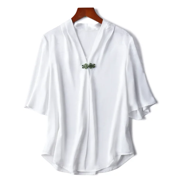 Pan Button Small Pullover Top White - Shop at LoveMi