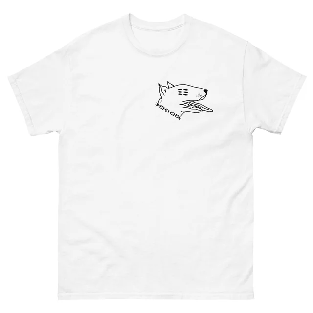 Bull Terrier Print Short sleeved Team Uniform European And American Fabrics White - Shop at LoveMi