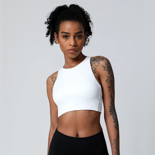 Shockproof Running High Strength Yoga Bra Sports Vest White - Shop at LoveMi