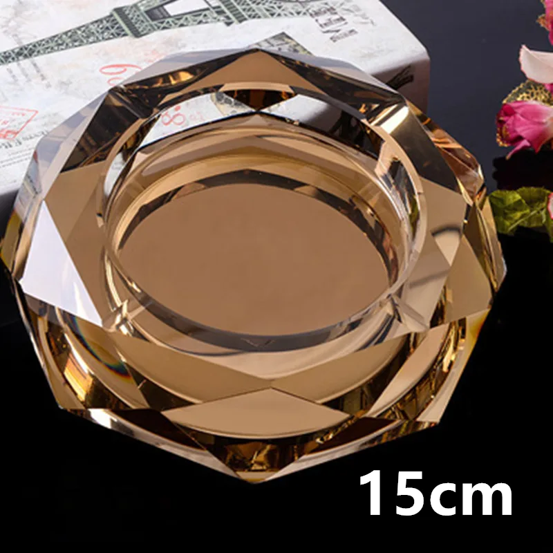 Ashtray Creative Fashion Personality European Extra Large Glass - Local Tyrant Gold