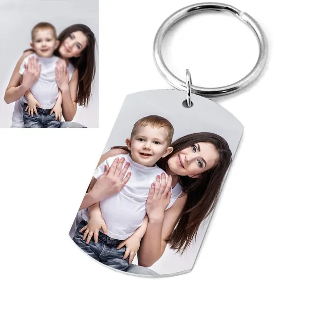Diy Private Tag Keychain Pendant Silver Color Photo - Shop at LoveMi