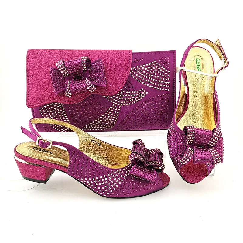 Point Toe Buckle Heels Evening Bag Clutch Magenta 38 - Shop at LoveMi