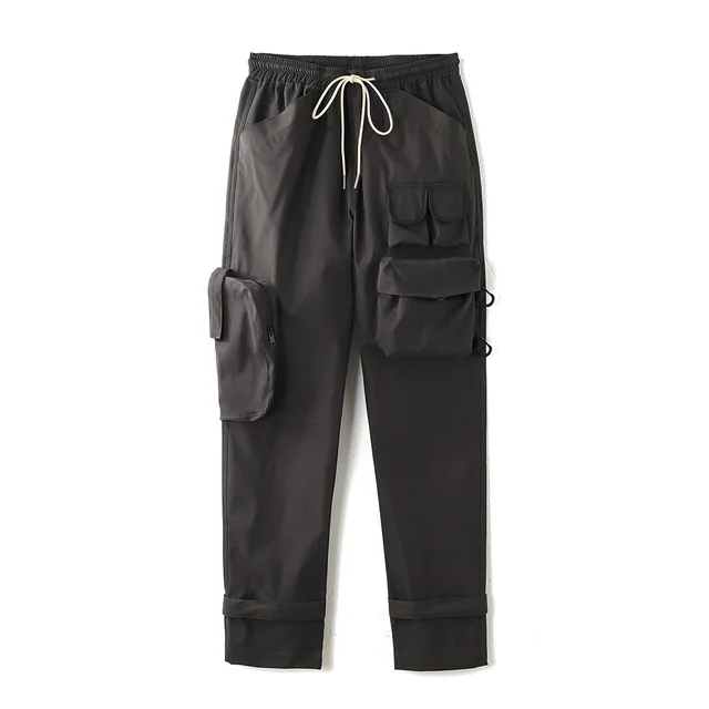 Women's Hip Hop Multi Pocket Lounge Pants Grey - Shop at LoveMi