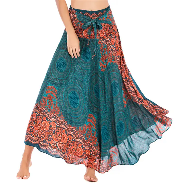 Leisure Beach Vacation Two Wear Big Skirt Belly Dance Green - Shop at LoveMi