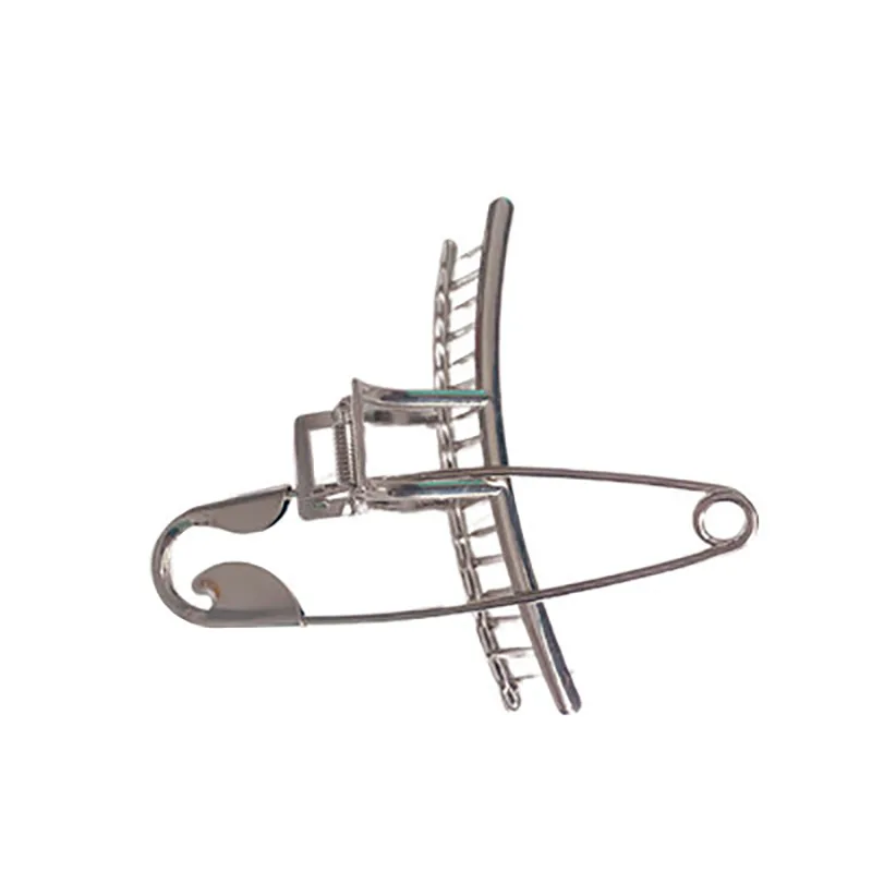 Metal Grab Clip Hair Banana Jewelry Hairpin For Women Silver - Shop at LoveMi