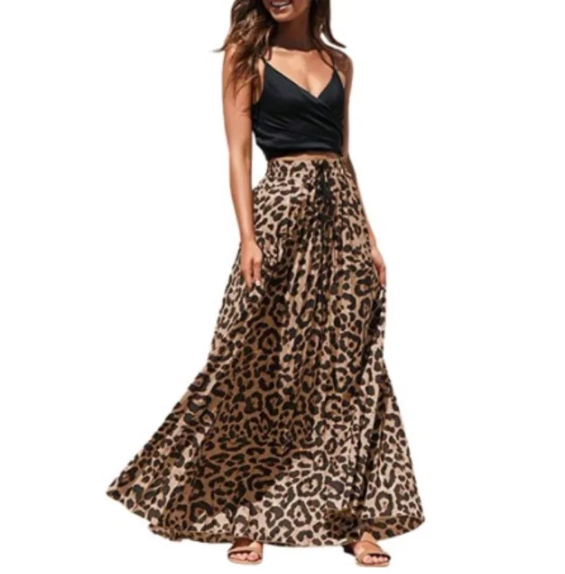 Women's Fashion Gold Velvet A Line Long Skirt Khaki - Shop at LoveMi