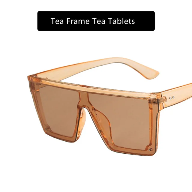 Retro Trend Large Frame Conjoined Sunshade Glasses Tea Box Tea Slices - Shop at LoveMi