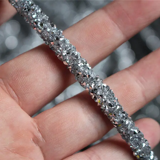 Glitter Crystal Soft Silver Rolling Sugar Lace Accessories Silver Rolling Lace - Shop at LoveMi