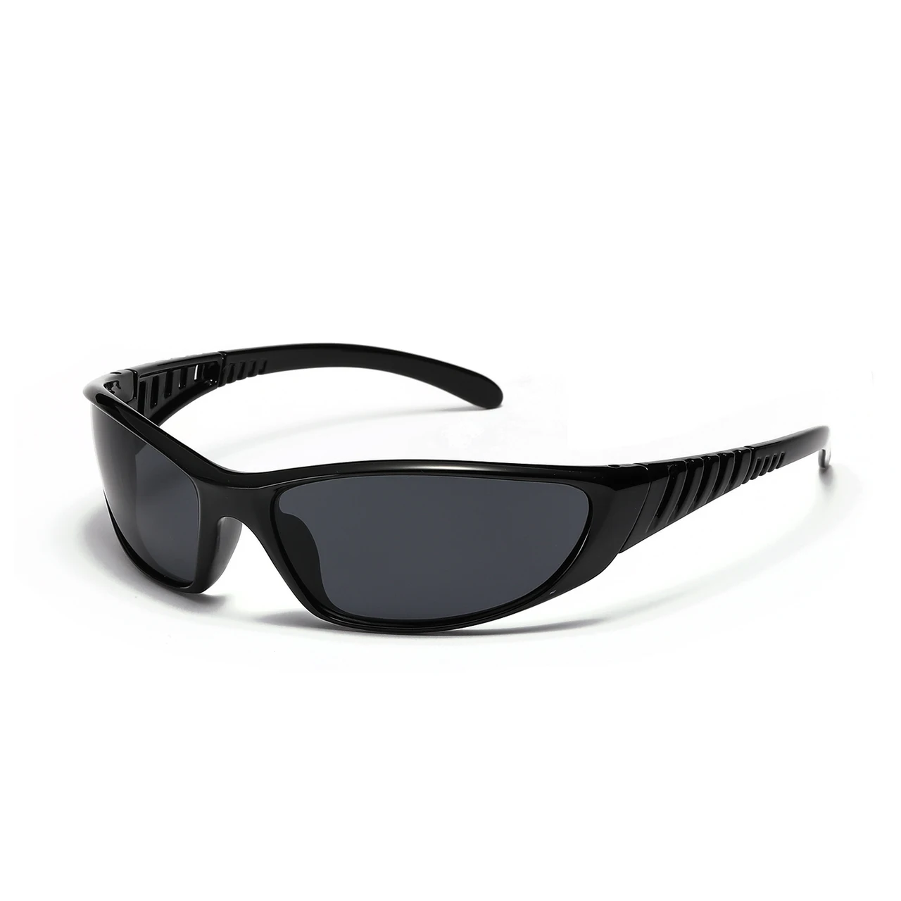 New Colorful Hollow Futuristic Tech Sunglasses - Bright Black