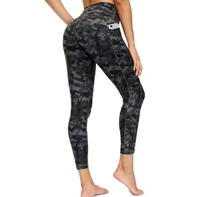 Women's Trousers For Yoga Fitness Running Training Camouflage Green - Shop at LoveMi