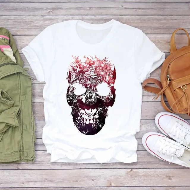 European And American Fashion Design Skull Pattern Printed Men's T shirt Men's Top K866 10 - Shop at LoveMi
