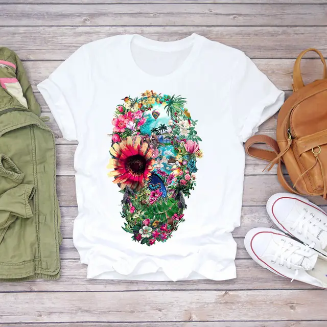 European And American Fashion Design Skull Pattern Printed Men's T shirt Men's Top K866 2 - Shop at LoveMi