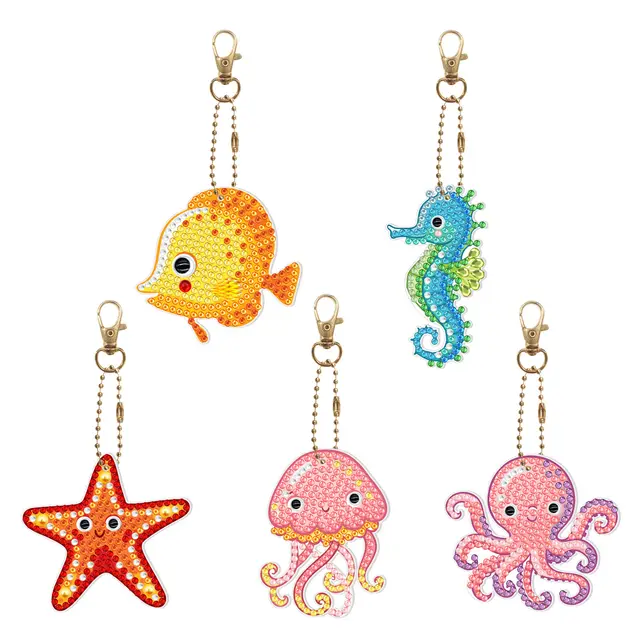 5d Diamond Painting Keychain Acrylic Double Sided Point Drill Ysk085 - Shop at LoveMi