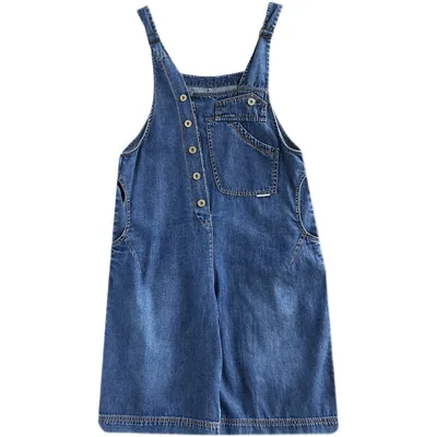 New Large Size Denim Overalls Loose And Slim As Shown - Shop at LoveMi